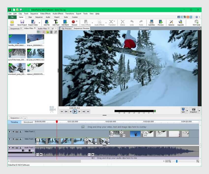 editor de video gratuito windows - VideoPad Video Editor